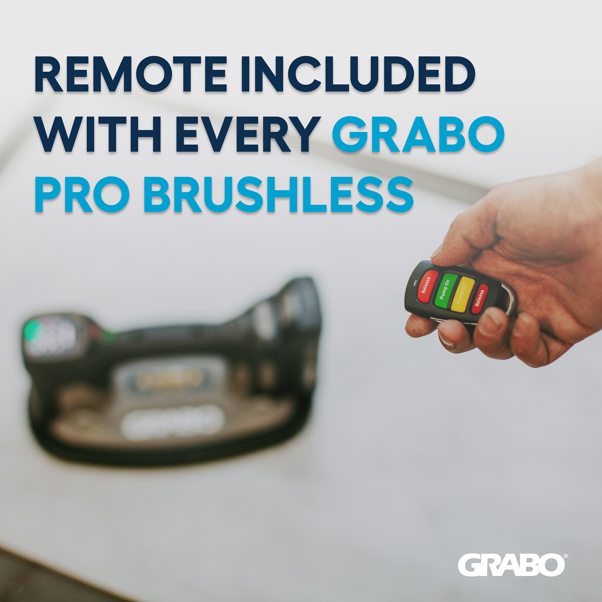 GRABO Pro Brushless Cordless Suction Gripster 375 lb with Remote