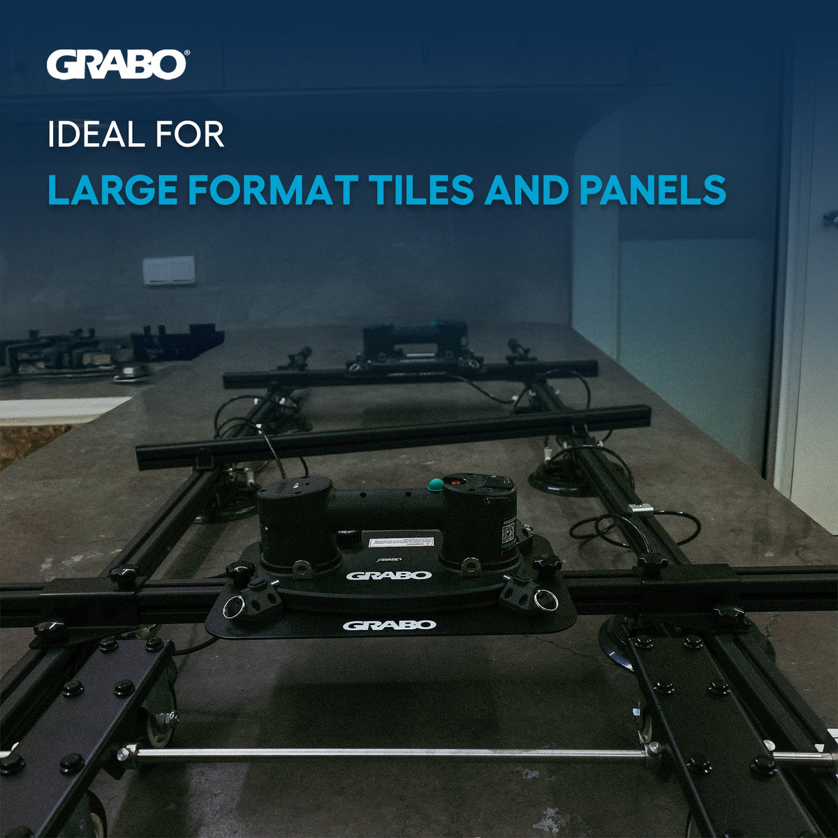 GRABO Panel Pro Kit with 2 V2 Suction Gripsters, 6 Cups, 440 lb