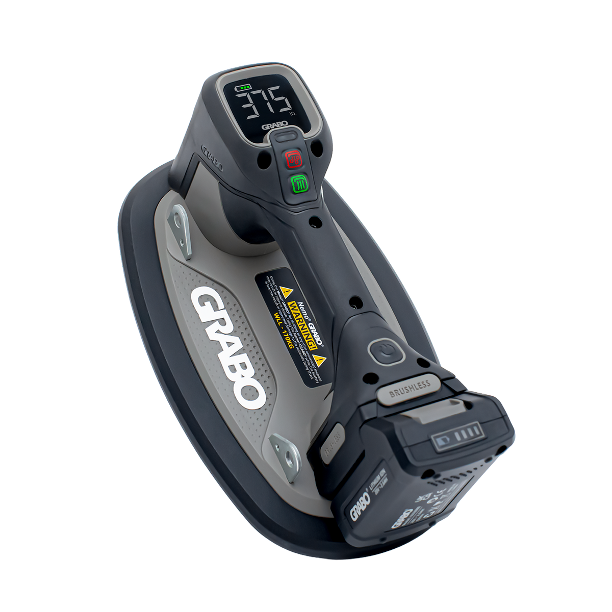 GRABO Pro Brushless Cordless Suction Gripster 375 lb with Remote